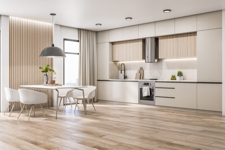 side view on stylish room of home with modern twist