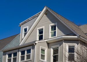 single family home with blue sky