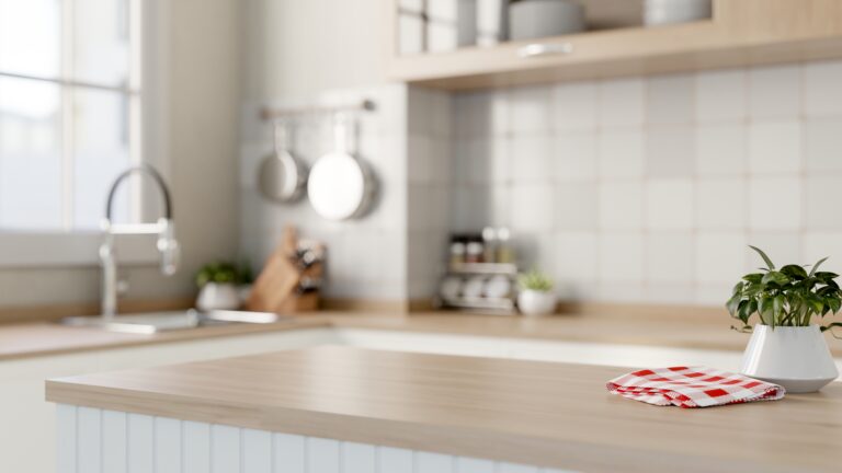 a close up image of kitchen island