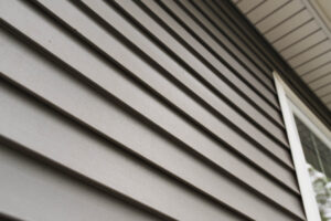 close up look at vinyl siding on a home